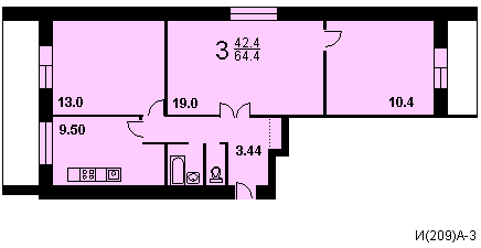 И 209а план этажа