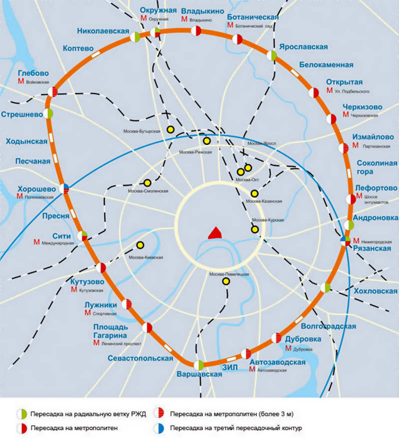 Схема мцк москвы с пересадочными узлами крупно на карте мкжд станций