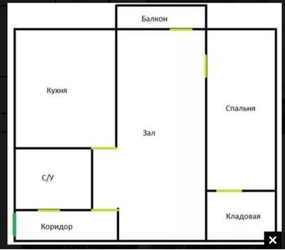 2-к кв, 43.0 м²